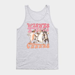 Dancing Cats Christmas New Years Eves Party Cat Moms Dads Tank Top